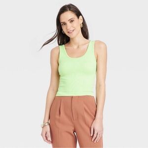 A New Day Seamless Fit Tank Top Lime Green